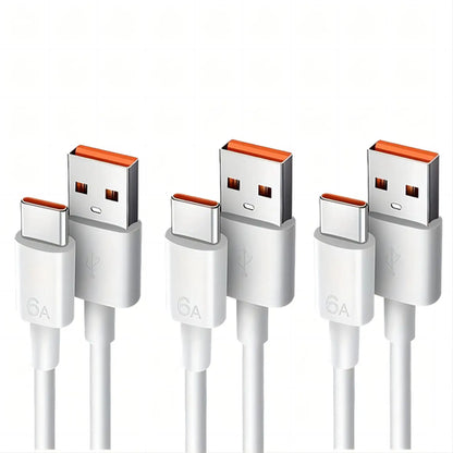 1M/3FT USB A to Type C Fast Charging Cable for Phone Tablet PC - 3